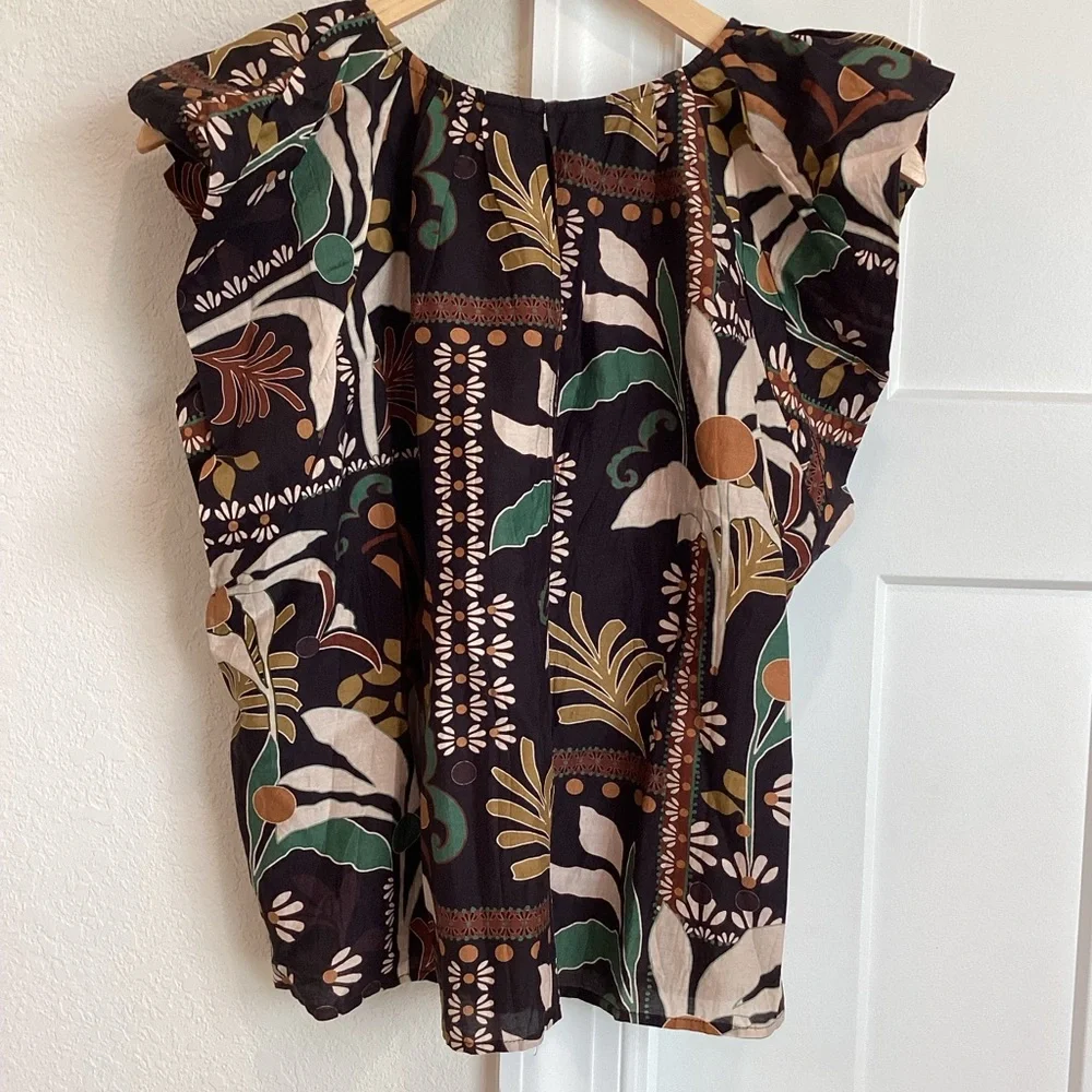 Anthropologie Velvet Graham Silk & Cotton Top - Picture 4 of 12